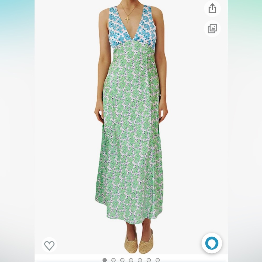 Argeousgor Y2K Floral Print Bodycon Maxi Dress